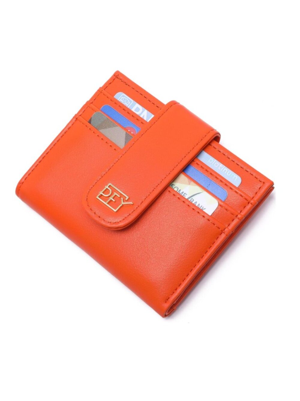 Small Bifold Multi Card Case Wallet with Zipper